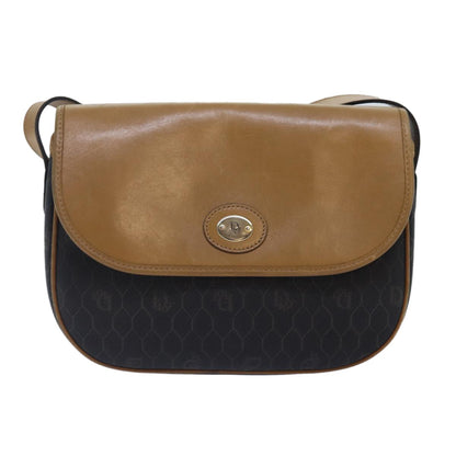 Christian Dior Vintage Honeycomb Shoulder Bag Canvas and Leather Product Image