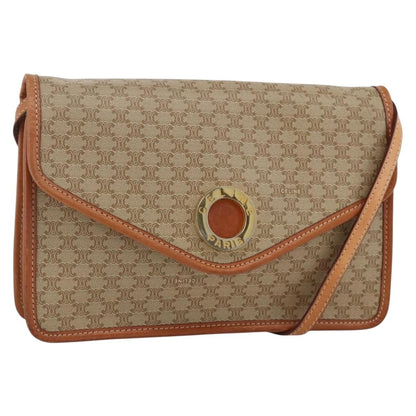 Celine Vintage Macadam Circle Logo Canvas and Leather Product Image