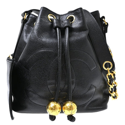 Chanel Vintage CC Drawstring Bucket Caviar Small