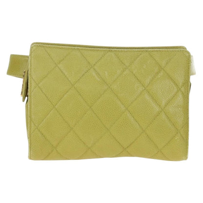 Chanel Vintage Zip Belt Quilted Caviar Small