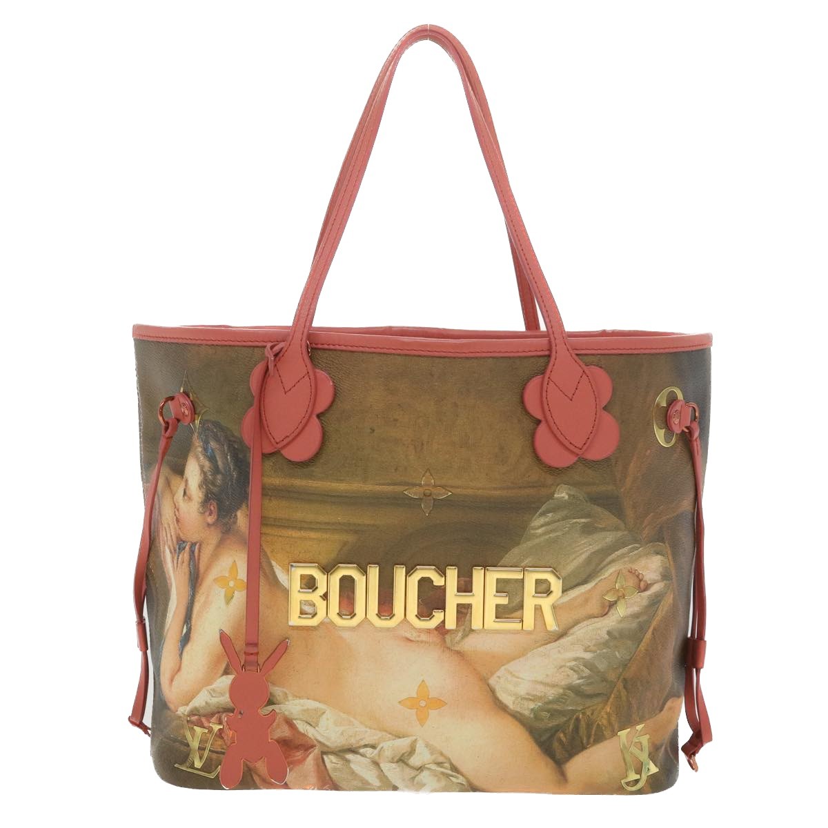 Louis Vuitton Neverfull NM Tote Limited Edition Jeff Koons Titian Print Canvas MM