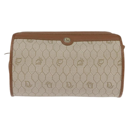 Christian Dior Vintage Honeycomb Shoulder Bag Canvas and Leather Product Image