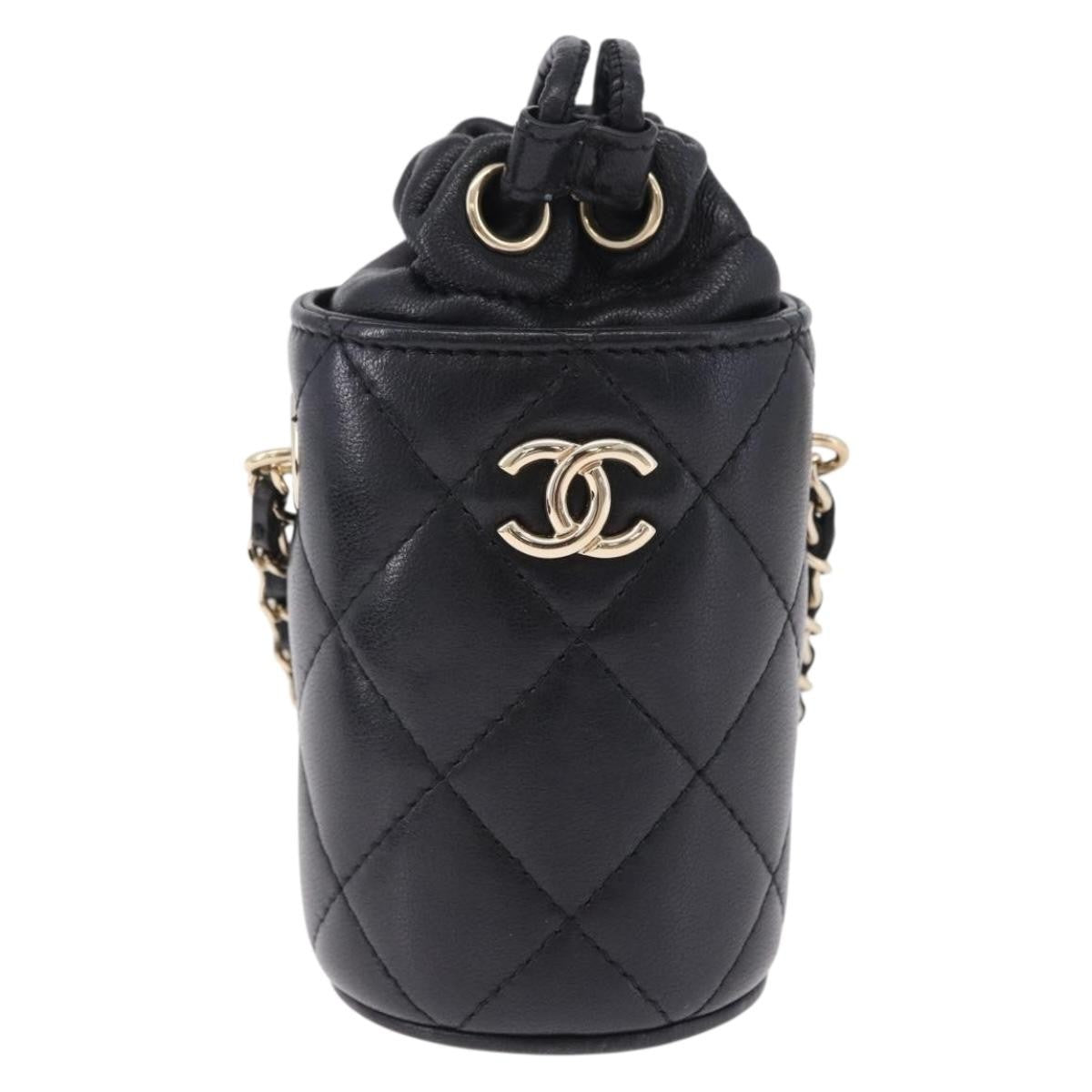 Chanel Drawstring Bucket with Chain Quilted Lambskin Mini