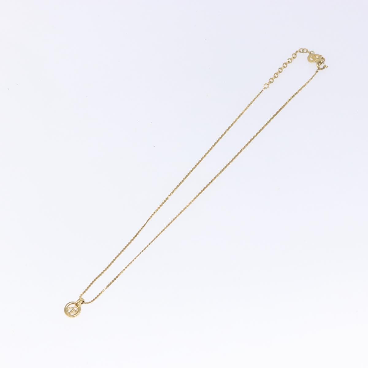 Christian Dior CD Round Pendant Necklace Metal Product Image