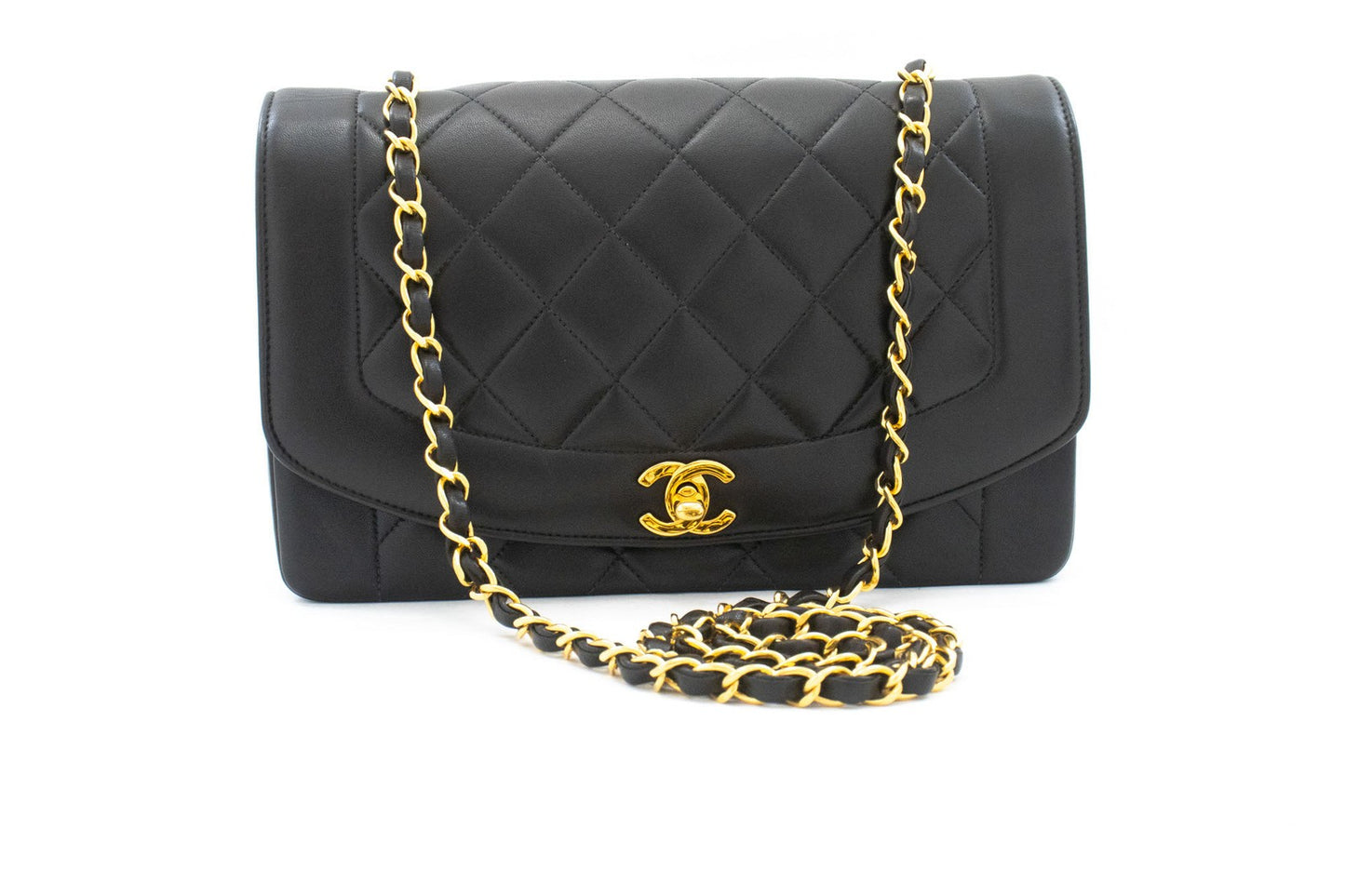 Chanel Vintage Diana Flap Quilted Lambskin Medium