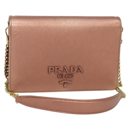 Prada Monochrome Chain Flap Bag Saffiano Leather Small