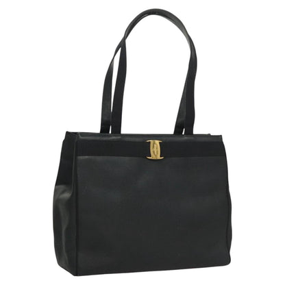 Salvatore Ferragamo Vintage Vara Bow Tote Lizard Embossed Leather Medium