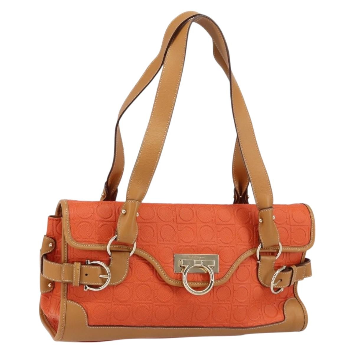 Salvatore Ferragamo Gancini Shoulder Bag Canvas Product Image