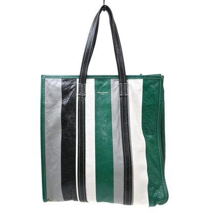 Balenciaga Bazar Convertible Tote Striped Leather Small