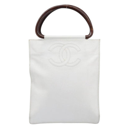 Chanel Vintage Wooden Quilted Caviar Large