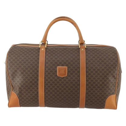 Celine Vintage Duffle Bag Macadam Coated Canvas Large