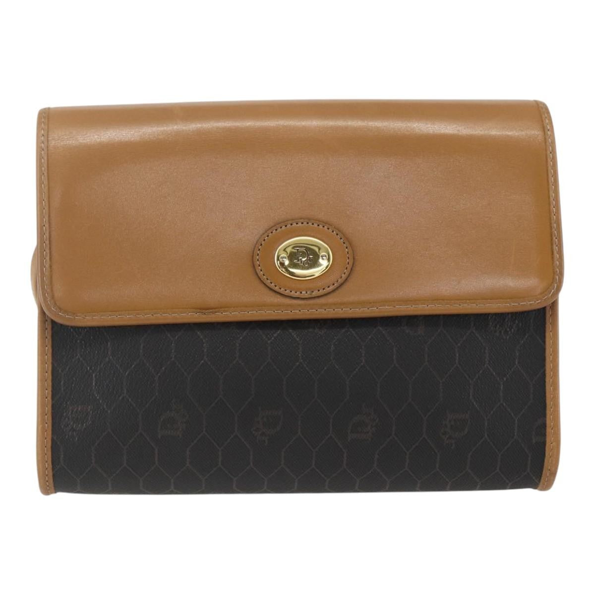 Christian Dior Vintage Honeycomb Shoulder Bag Canvas and Leather Product Image