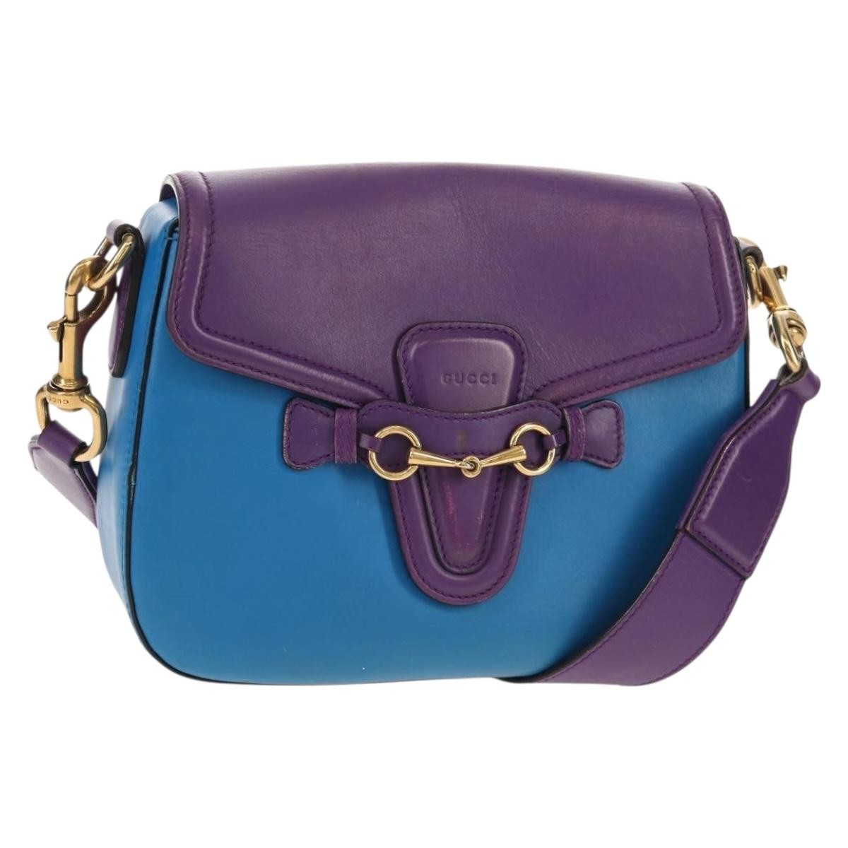 Gucci Lady Web Shoulder Bag Leather Small
