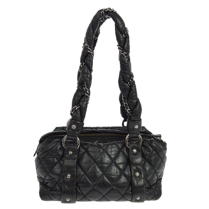 Chanel Lady Braid Bowler Quilted Distressed Calfskin Large