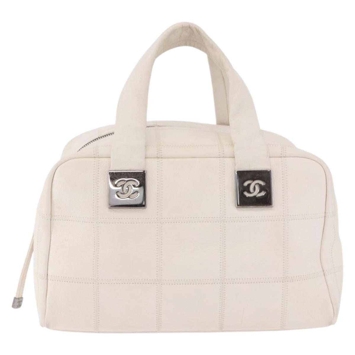 Chanel Square Stitch Bowler Bag Qulted Leather Product Image