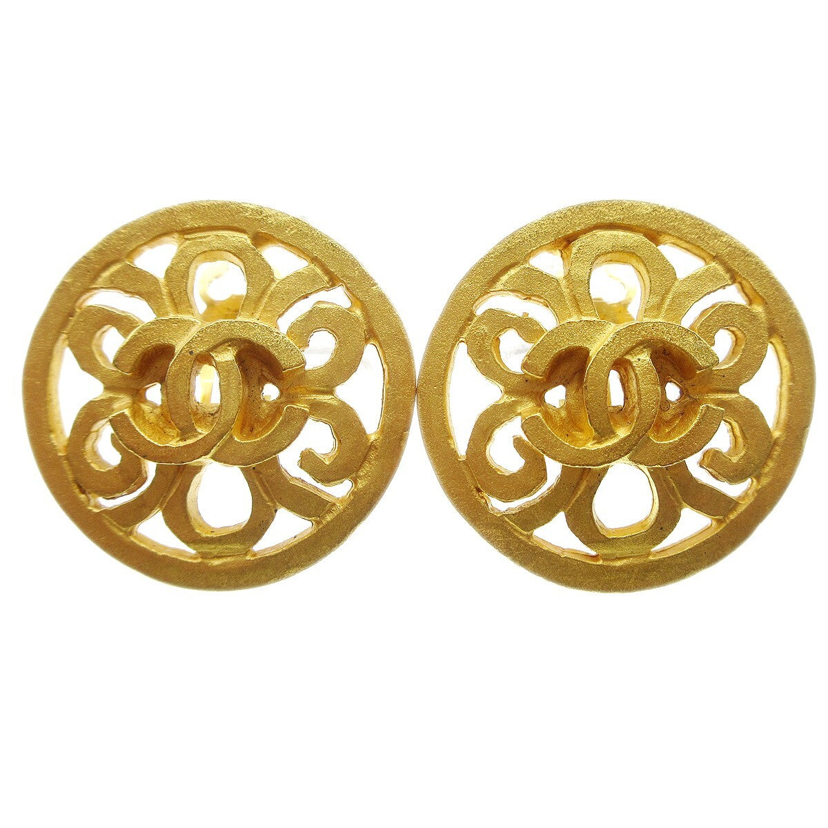 Chanel CC Round Earrings Metal Product Image