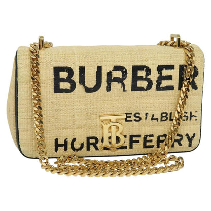 Burberry Lola Printed Raffia Small