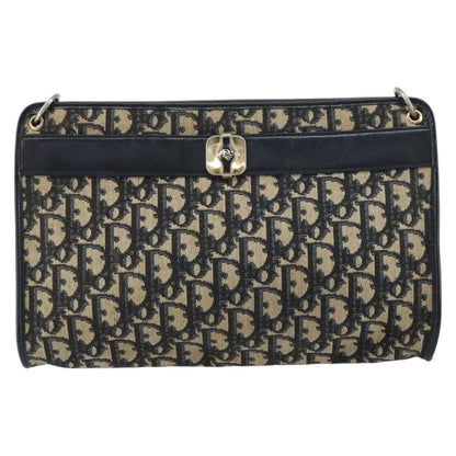 Christian Dior Vintage Trotter Shoulder Bag Canvas medium