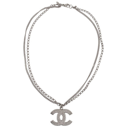 Chanel Quilted CC Pendant Chain Metal Large