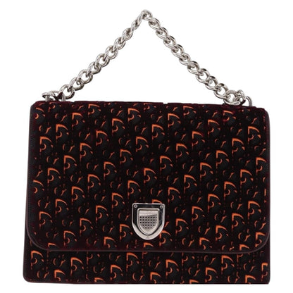 Christian Dior Diorama Flap Oblique Velvet and Canvas Medium