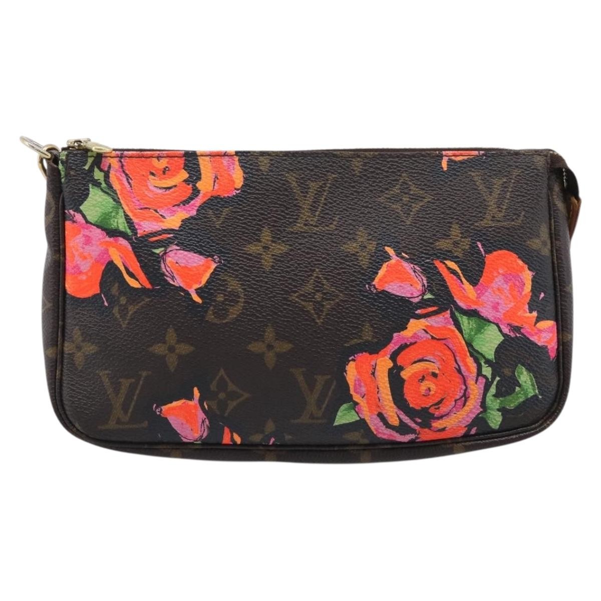 Louis Vuitton Pochette Accessoires Limited Edition Monogram Roses MM