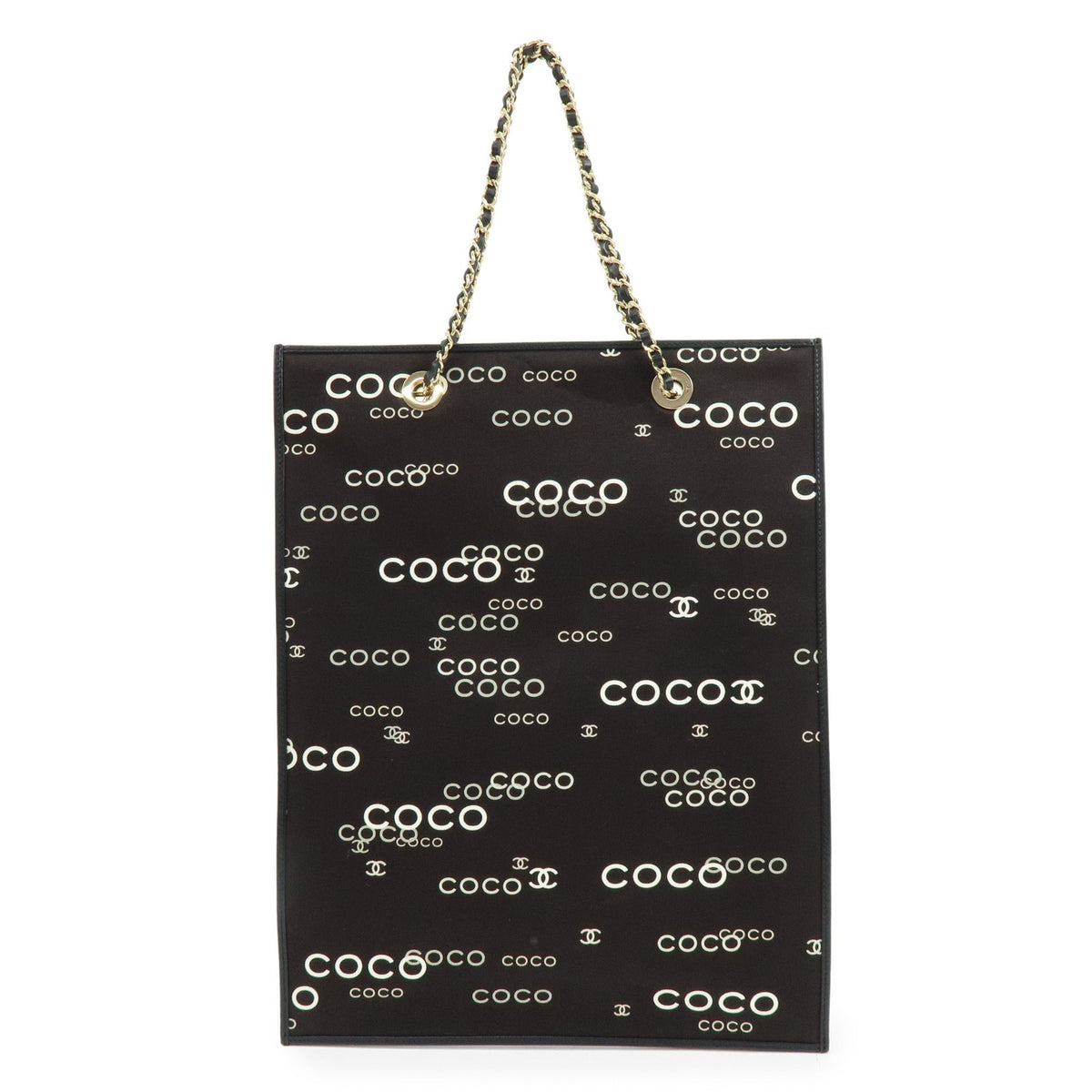 Chanel Vintage Coco Chain Shopping Printed Canvas Tall