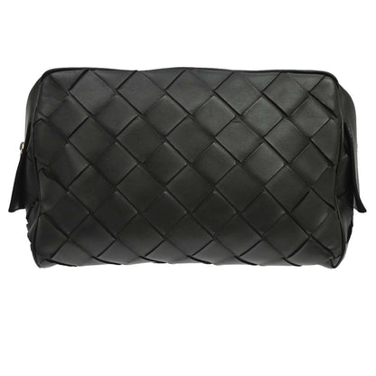 Bottega Veneta Zip Clutch Leather with Intrecciato Snakeskin Detail Product Image