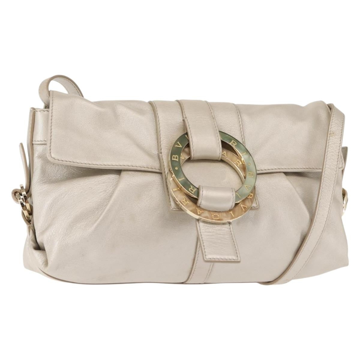 Bvlgari Chandra Flap Shoulder Bag Leather Large