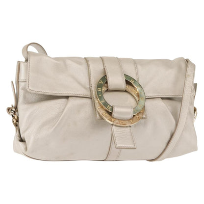 Bvlgari Chandra Flap Shoulder Bag Leather Large