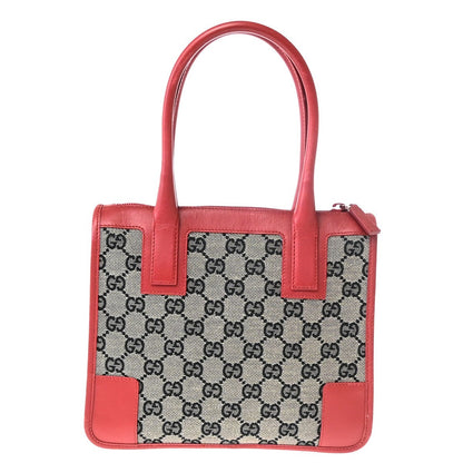 Gucci Vintage Zip Tote GG Canvas with Leather Large