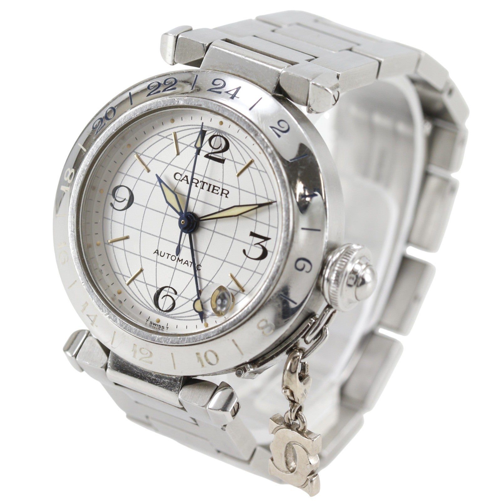 Cartier Pasha C GMT Automatic Stainless Steel 35
