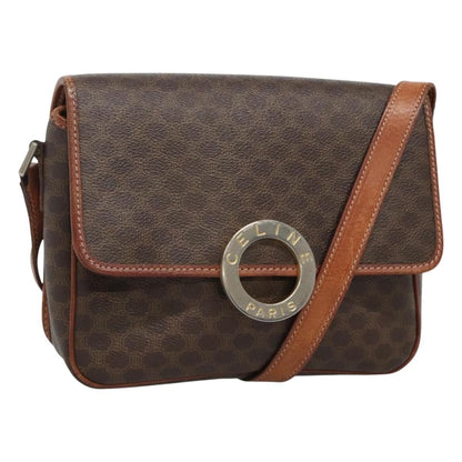 Celine Vintage Macadam Circle Logo Canvas and Leather Product Image