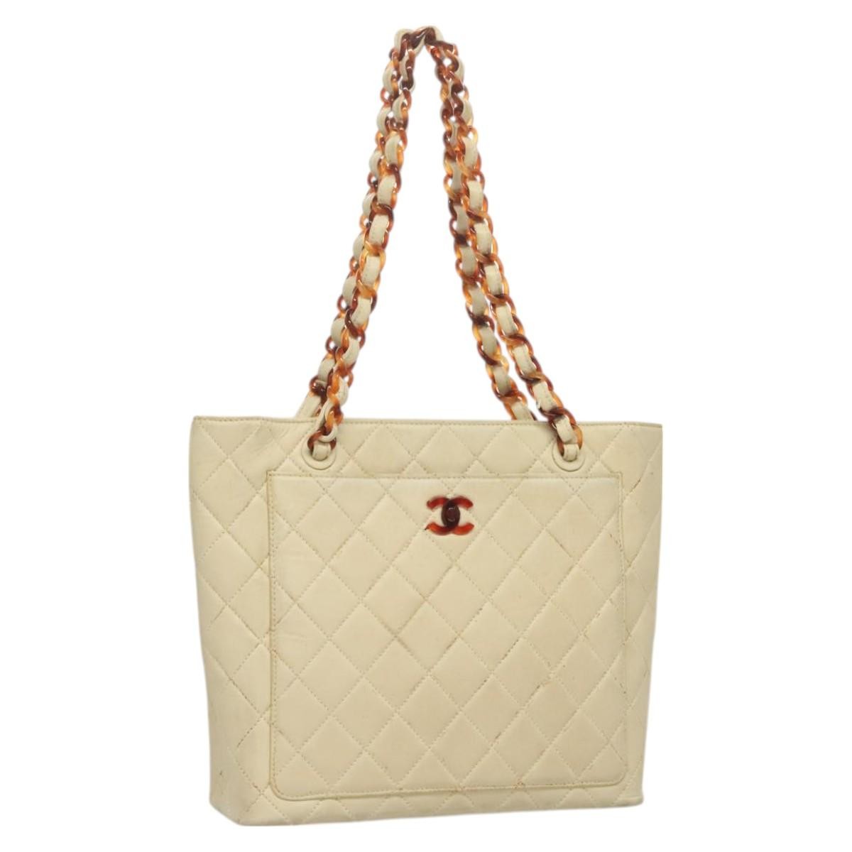 Chanel Vintage CC Tote Leather Small