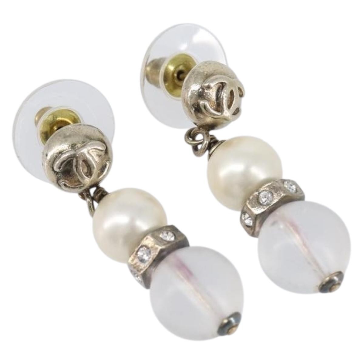 Chanel CC Pearl Drop Faux Pearl and Metal Product Image