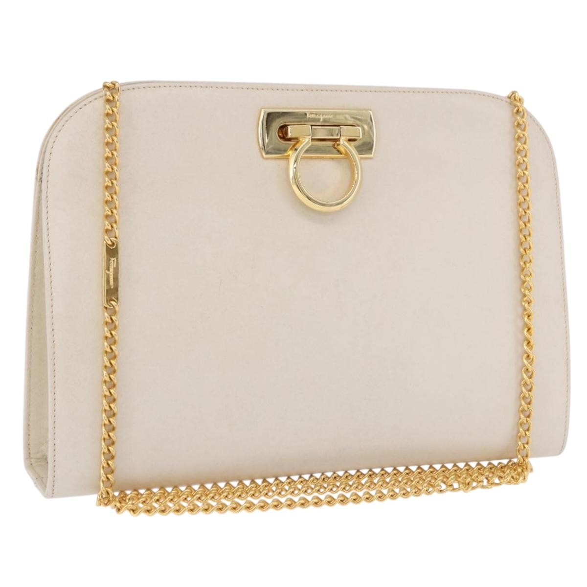 Salvatore Ferragamo Vintage Gancini Chain Leather Medium
