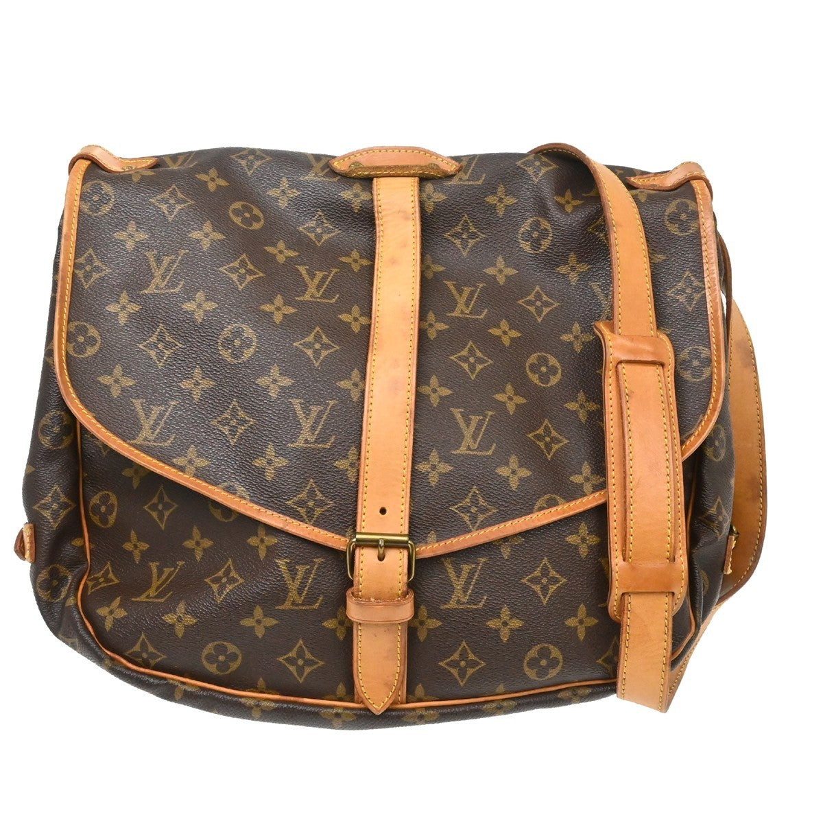 Louis Vuitton Saumur Handbag Monogram Canvas 35