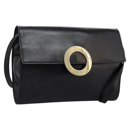 Celine Vintage Circle Logo Crossbody Bag Leather Small