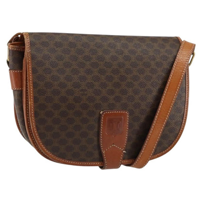 Celine Vintage Macadam Shoulder Bag Canvas and Leather Product Image