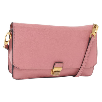 Miu Miu Madras Shoulder Leather Product Image