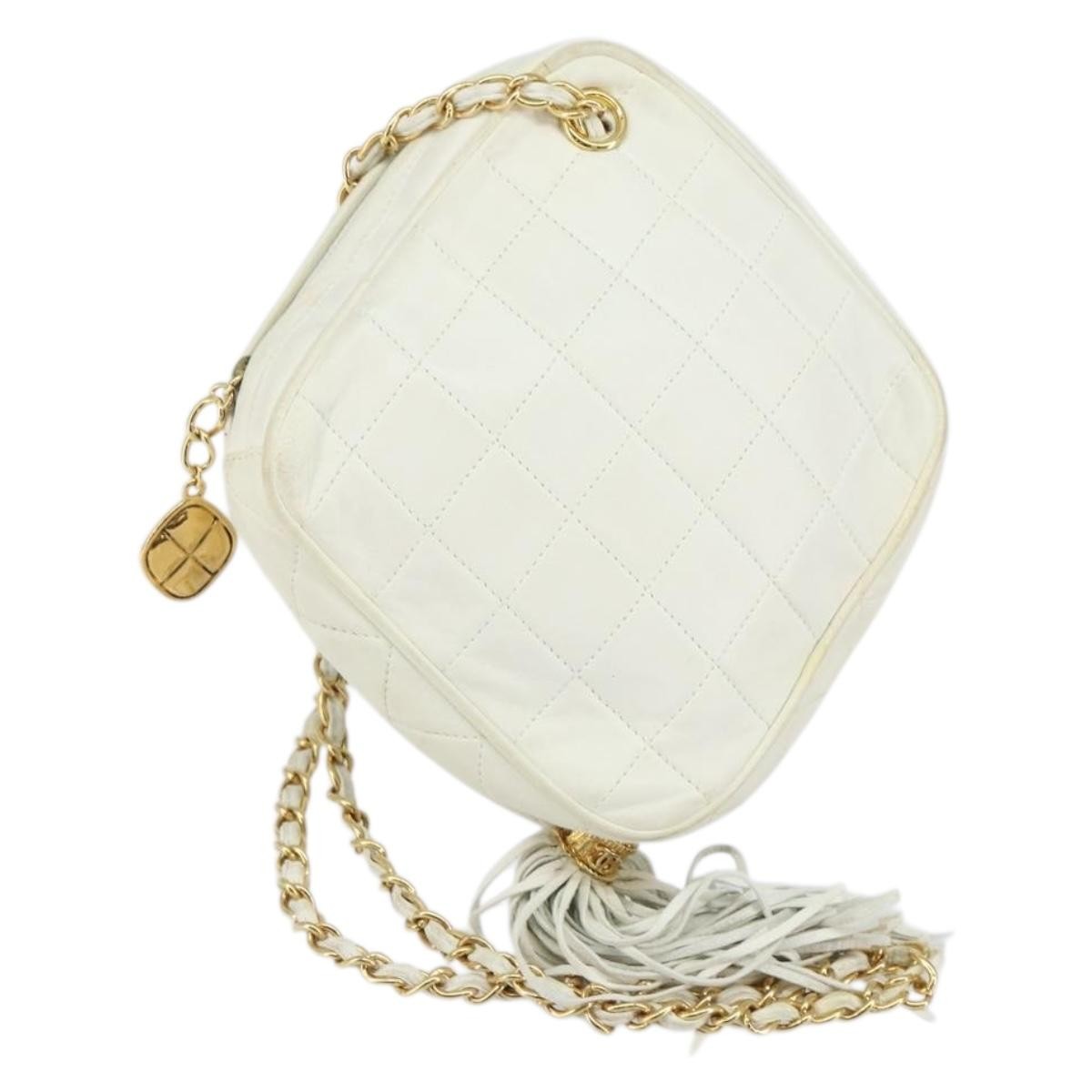 Chanel Vintage Diamond Tassel Crossbody Quilted Lambskin Small