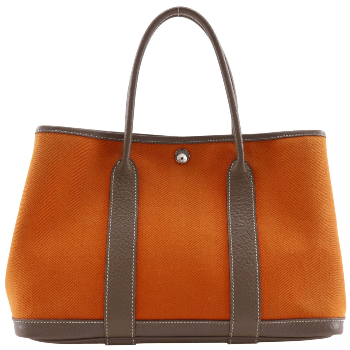 Hermes Garden Party Toile and Leather 30