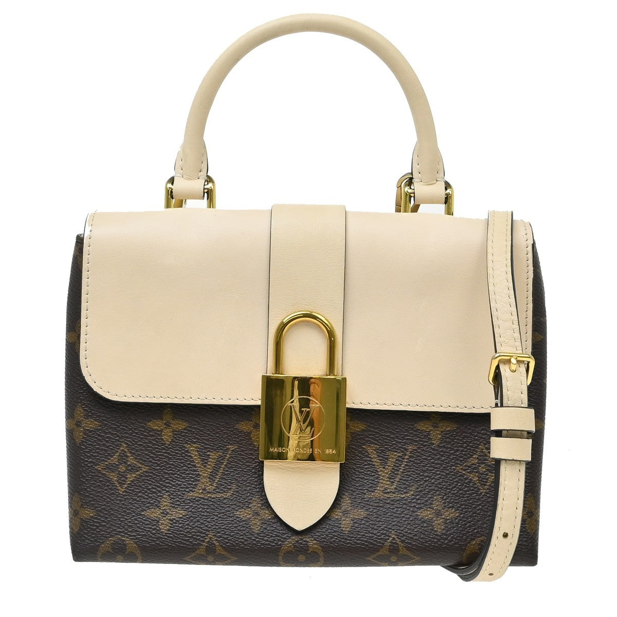 Louis Vuitton Locky Handbag Monogram Canvas with Leather BB