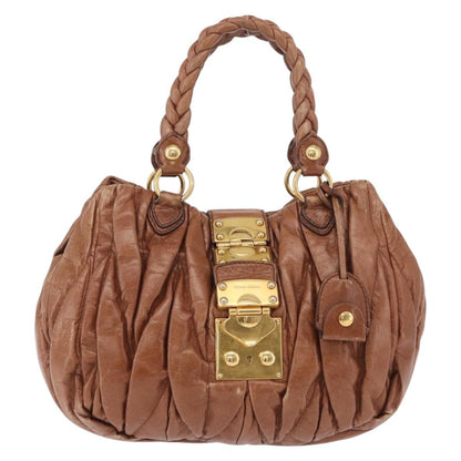 Miu Miu Coffer Satchel Matelasse Leather Large