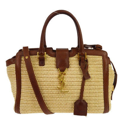 Saint Laurent Monogram Cabas Downtown Straw Baby