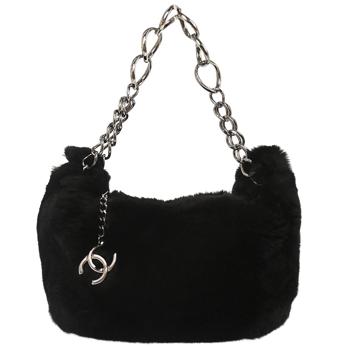 Chanel Chain Hobo Lapin Fur Small
