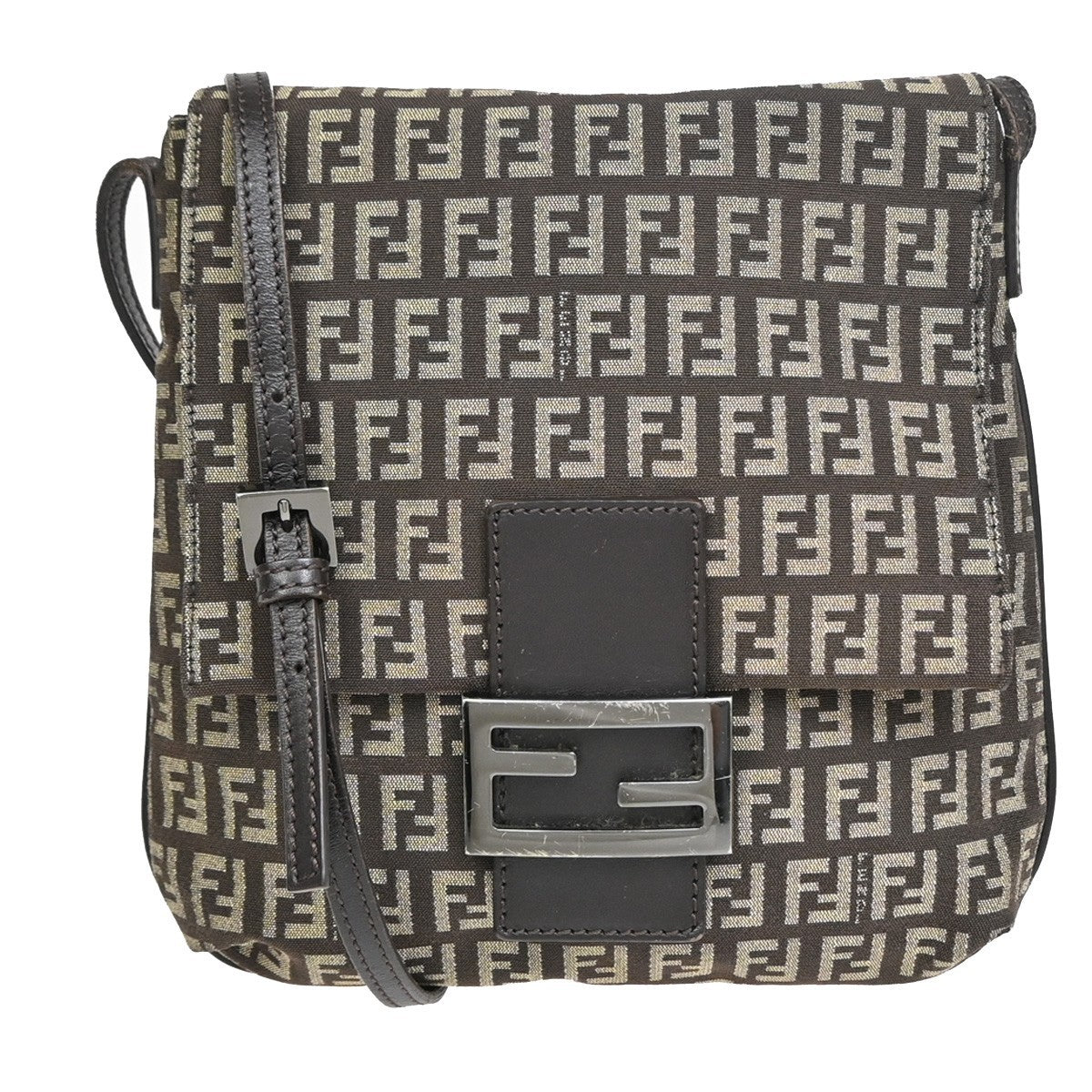 Fendi Vintage Flap Zucchino Canvas Small