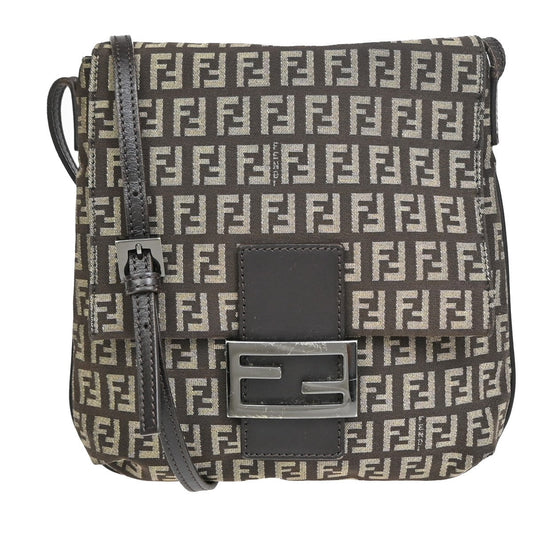 Fendi Vintage Flap Zucchino Canvas Small