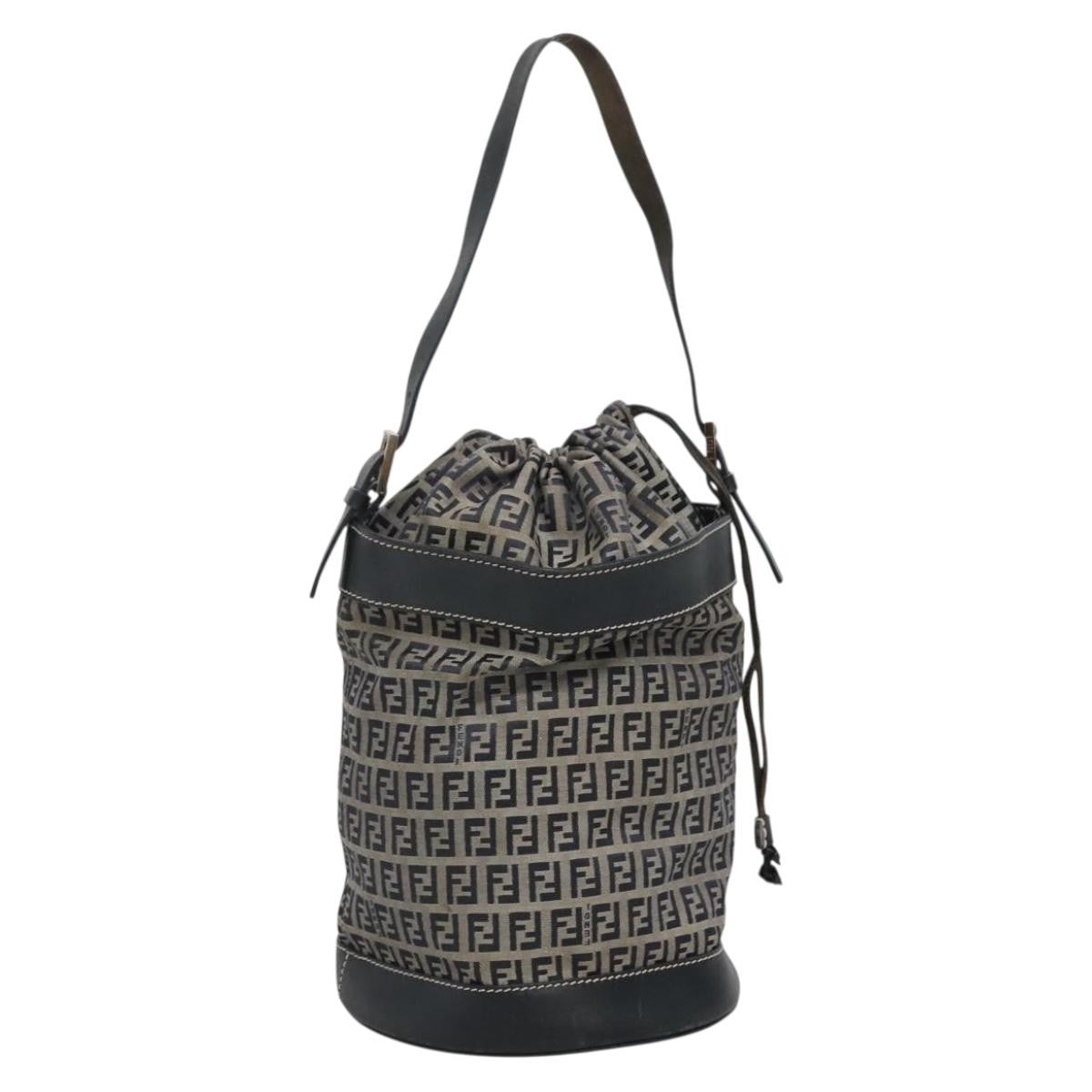Fendi FF Logo Mon Tresor Bucket Bag Printed Shearling with Leather Mini