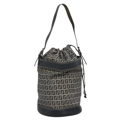 Fendi FF Logo Mon Tresor Bucket Bag Printed Shearling with Leather Mini
