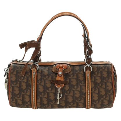 Christian Dior Vintage Trotter Romantique Boston Diorissimo Coated Canvas Medium